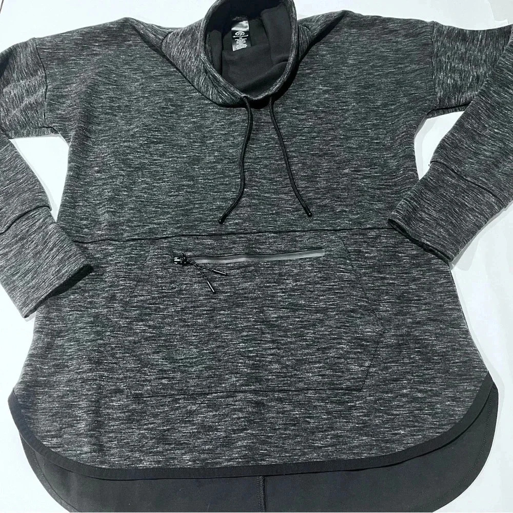 Champion jogging front zip pocket for phone gray pullover medium women hiking